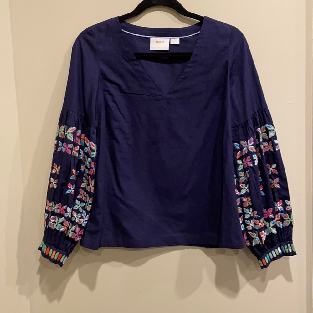 Maeve V-neck Long Sleeves Blouse